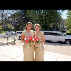 Gold sequin formal dress!
